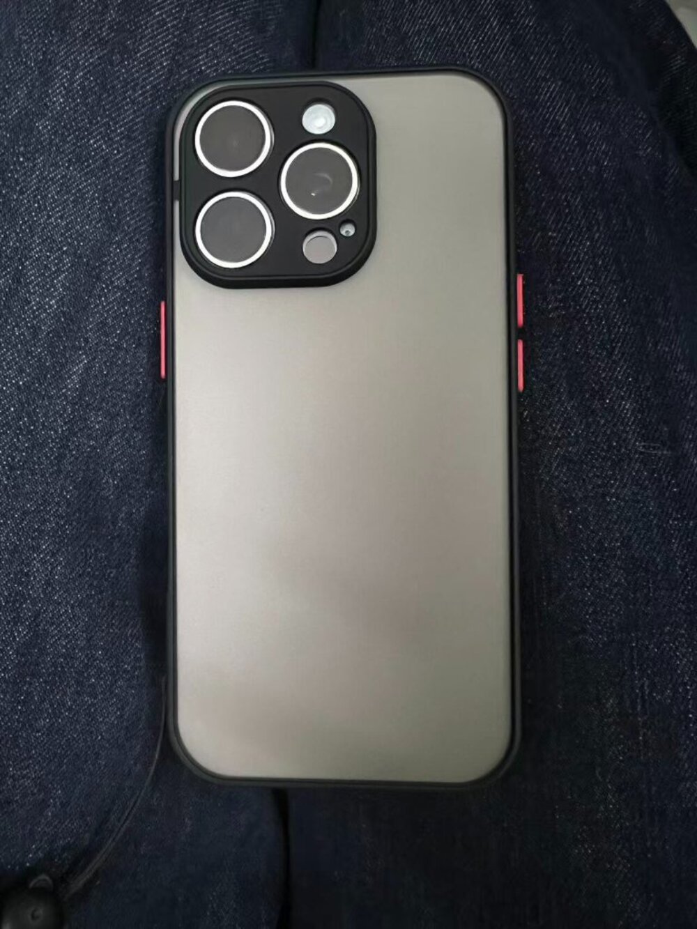 Charcoal Frosted Case w/ Pink Buttons